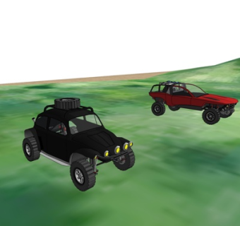 现代越野车su模型