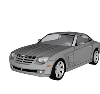 现代小汽车su模型