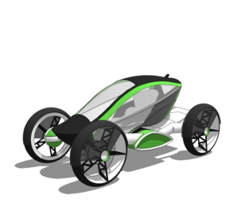 现代儿童玩具车su模型