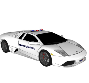 现代警车su模型