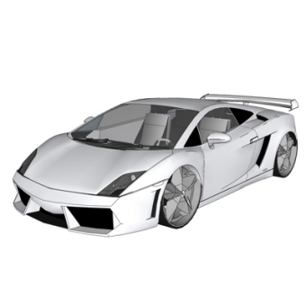 现代保时捷跑车su模型