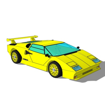 现代跑车su模型