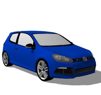 现代大众汽车su模型