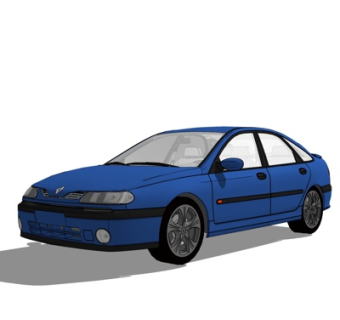 现代小汽车su模型