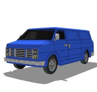 现代小汽车su模型