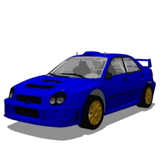 现代小汽车su模型