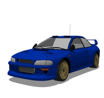 现代小汽车su模型