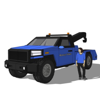 现代吊车su模型