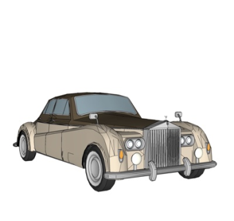 现代小汽车su模型