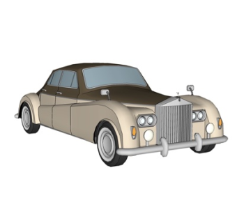 现代小汽车su模型