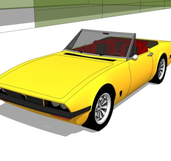 现代跑车su模型