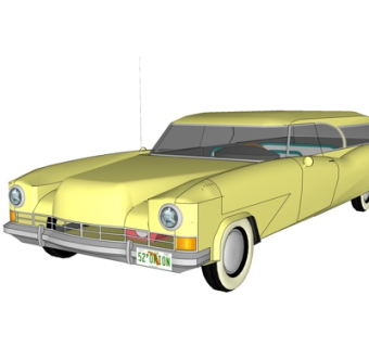 现代小汽车su模型