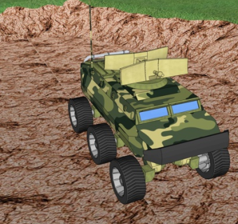 现代越野车su模型