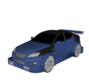 现代小汽车su模型