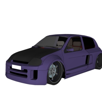 现代小汽车su模型