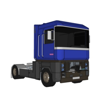 现代拖车su模型