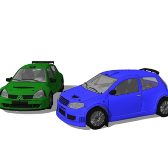 现代小汽车su模型