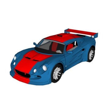 现代跑车su模型