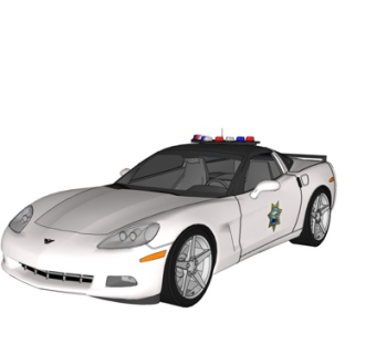现代警车su模型