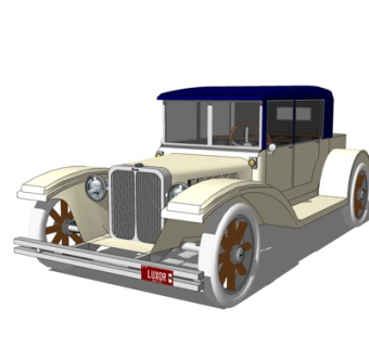 现代老爷车su模型