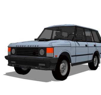 现代路虎汽车su模型