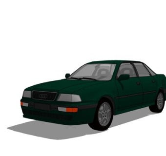 现代小汽车su模型