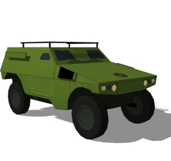 现代越野车su模型