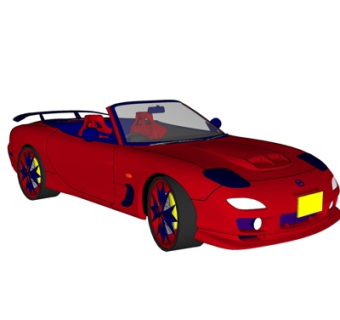 现代跑车su模型