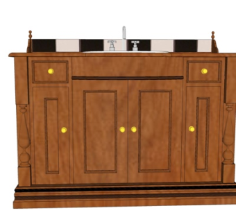 美式台盆su模型