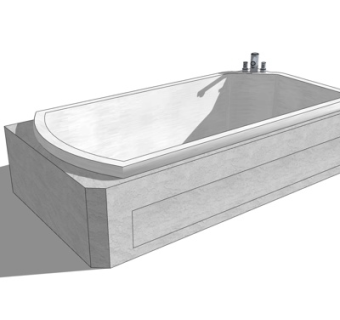 现代陶瓷浴缸su模型