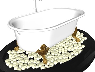 现代<em>陶瓷</em>浴缸su模型