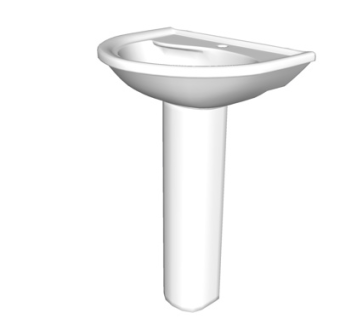 现代陶瓷洗手台盆su模型