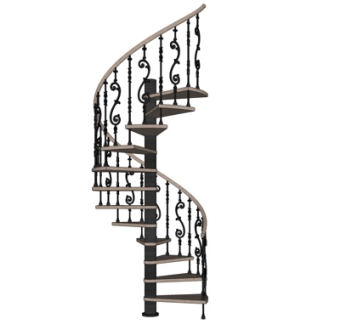 欧式旋转楼梯su模型