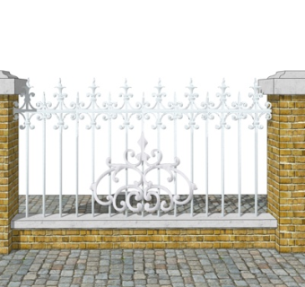 欧式铁艺护栏su模型