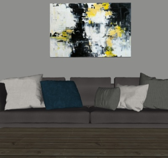 现代布艺多人沙发su模型