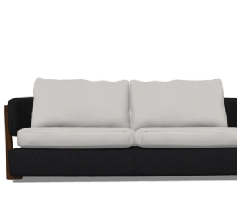 现代布艺双人沙发su模型