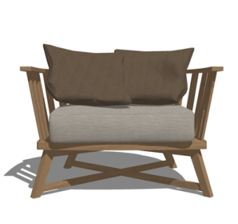 现代休闲椅su模型