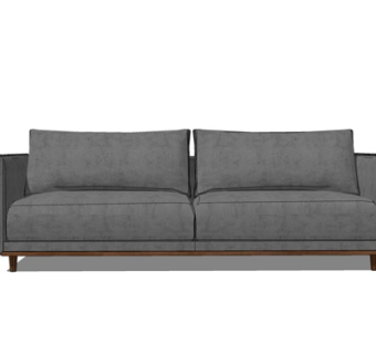 现代布艺双人沙发su模型