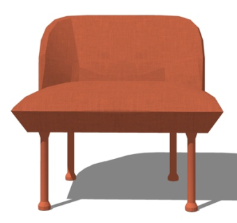 现代休闲椅su模型