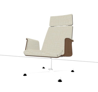 现代布艺休闲椅su模型