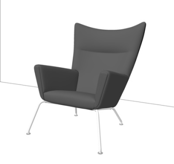 现代布艺休闲椅su模型