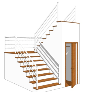 现代室内楼梯su模型