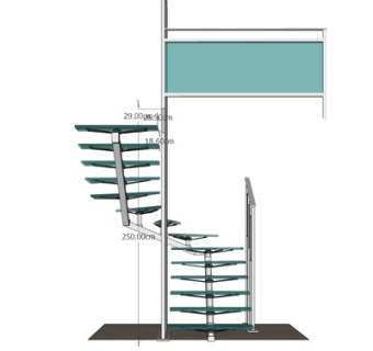 现代楼梯su模型