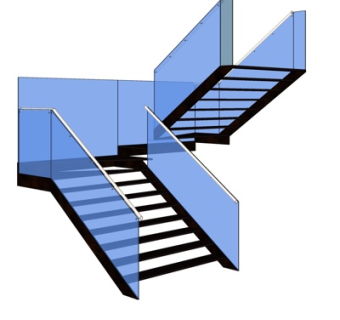 现代楼梯su模型