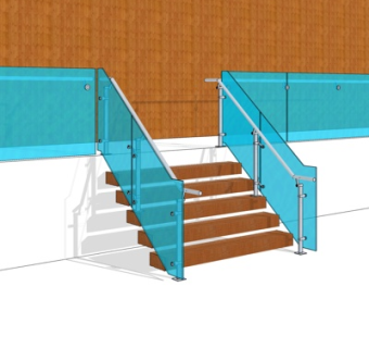 现代楼梯su模型