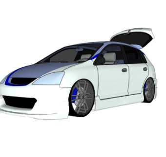 现代汽车su模型