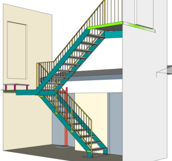 现代楼梯su模型