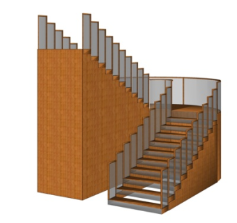 现代楼梯su模型