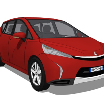 现代汽车su模型