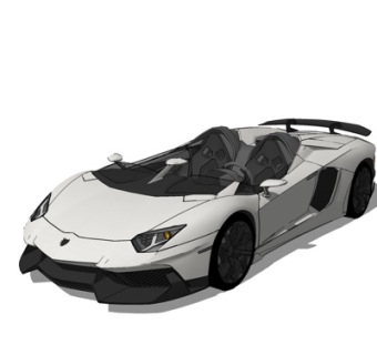 现代跑车su模型